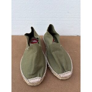 Diegos Handmade in Spain Olive Green Canvas Espadrilles Jute Flats Mens 37
